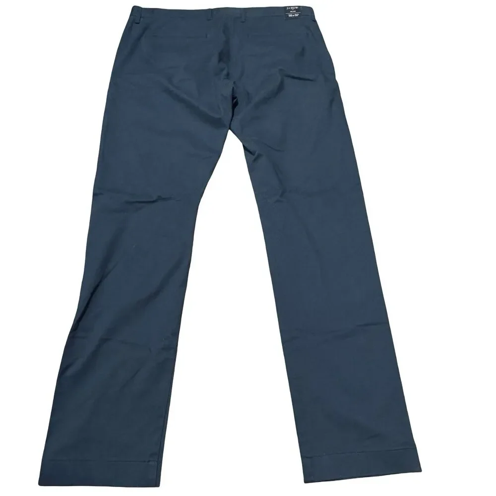 NWT J.CREW Flex TruTemp 365 Men's 35x32 Slim Fit Chino Pants Blue Casual Golf